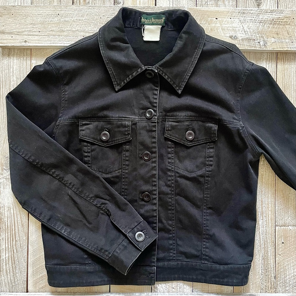 Vintage Black Button-up Jacket